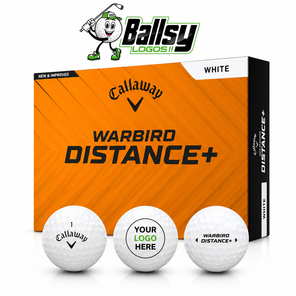 Callaway Warbird Distance+ Custom Logo Golf Balls